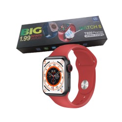 Smartwatch Hiwatch Pro T800 Pro Max Series 8 Control Unlock GPS Tracker Bluetooth with Wireless Charging Red Smartwatch Hiwatch Pro T800 Pro Max Series 8 Control Unlock GPS Tracker Bluetooth with Wireless Charging Red